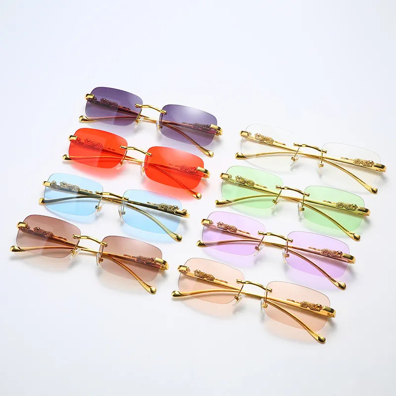 Rimless Vintage Unisex Sunglasses