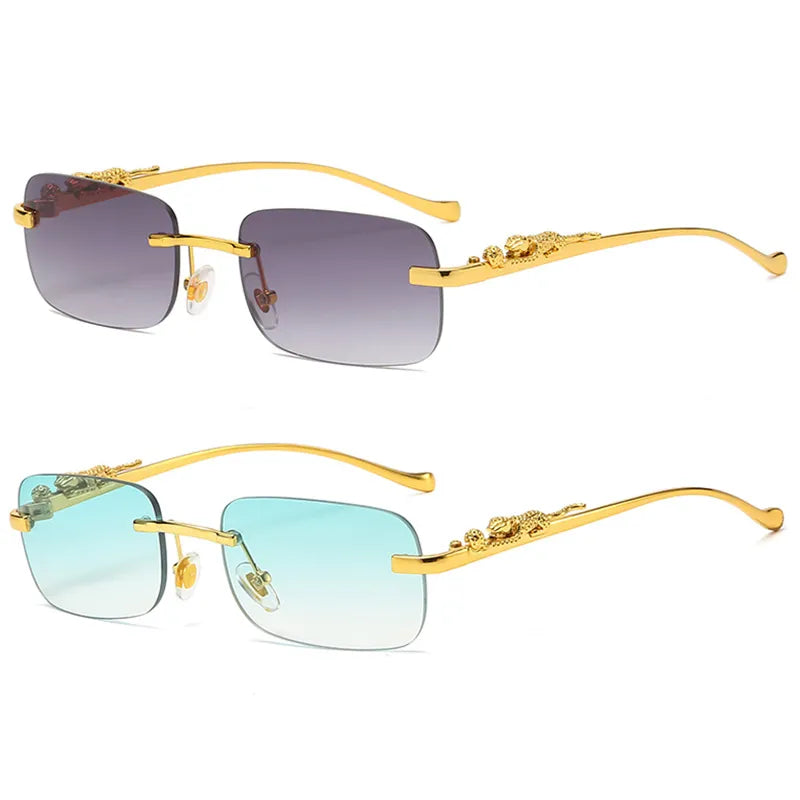 Rimless Vintage Unisex Sunglasses