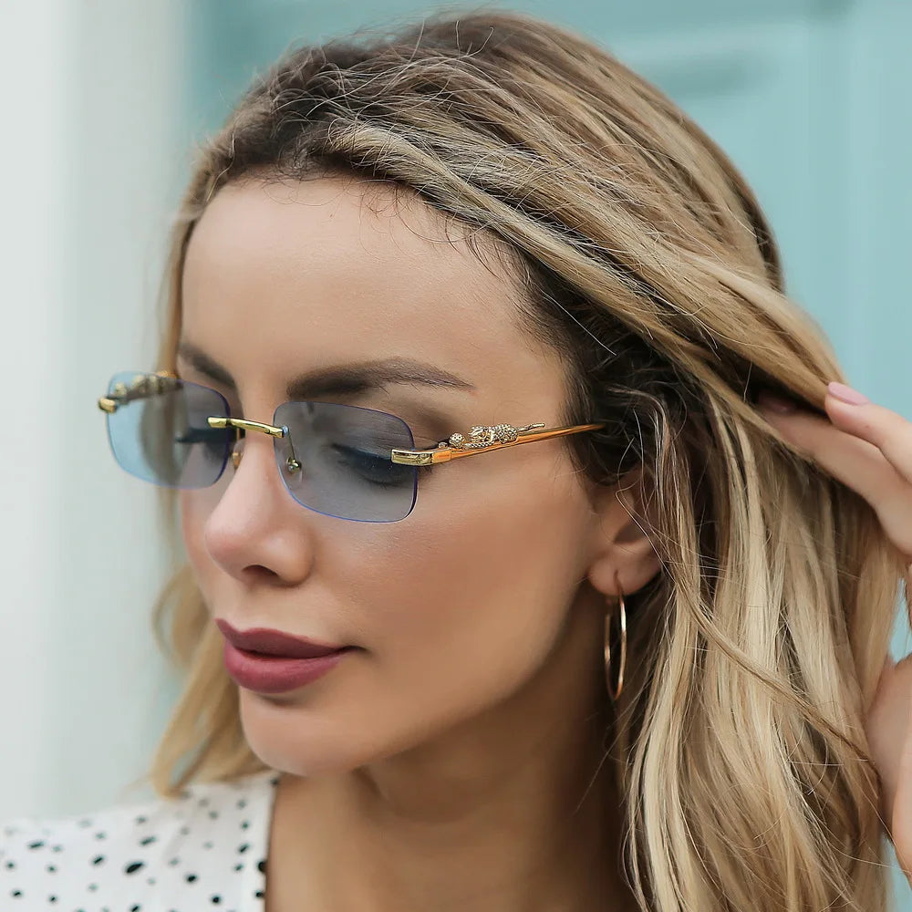 Rimless Vintage Unisex Sunglasses