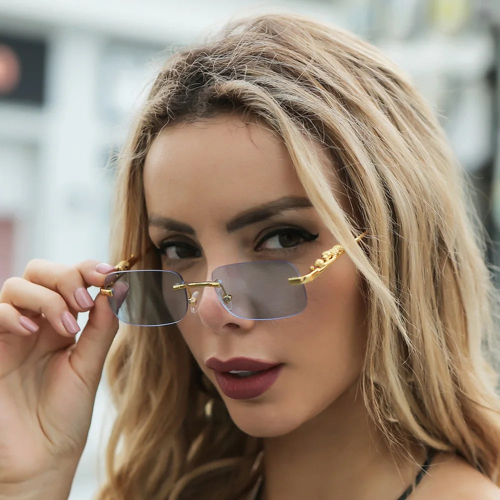 Rimless Vintage Unisex Sunglasses